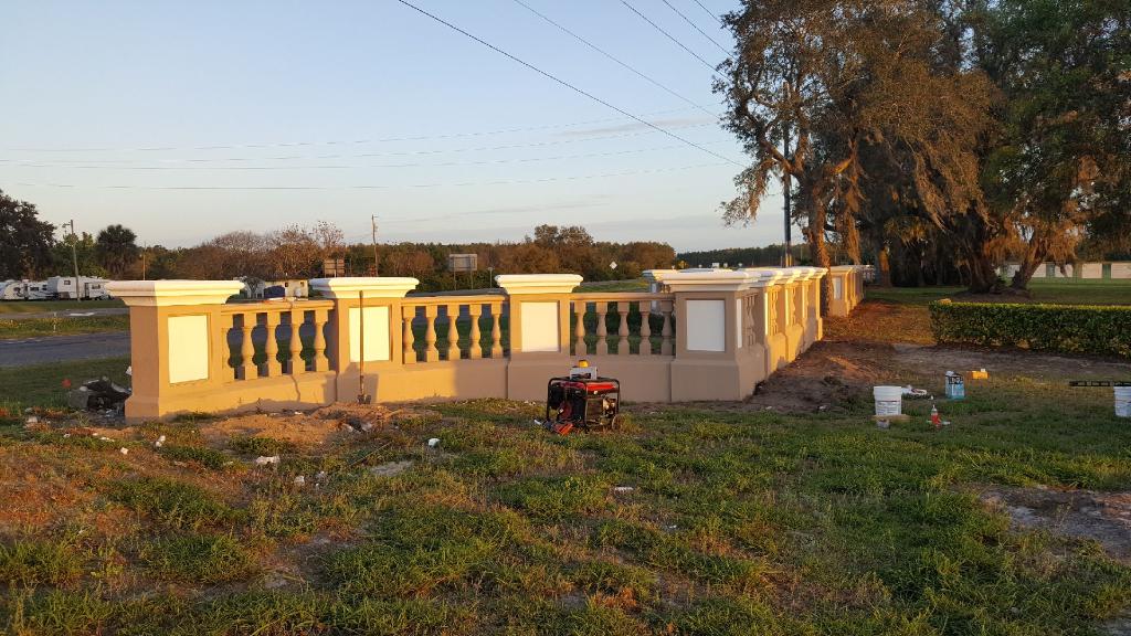 Prefabricated Stucco Fence 0021