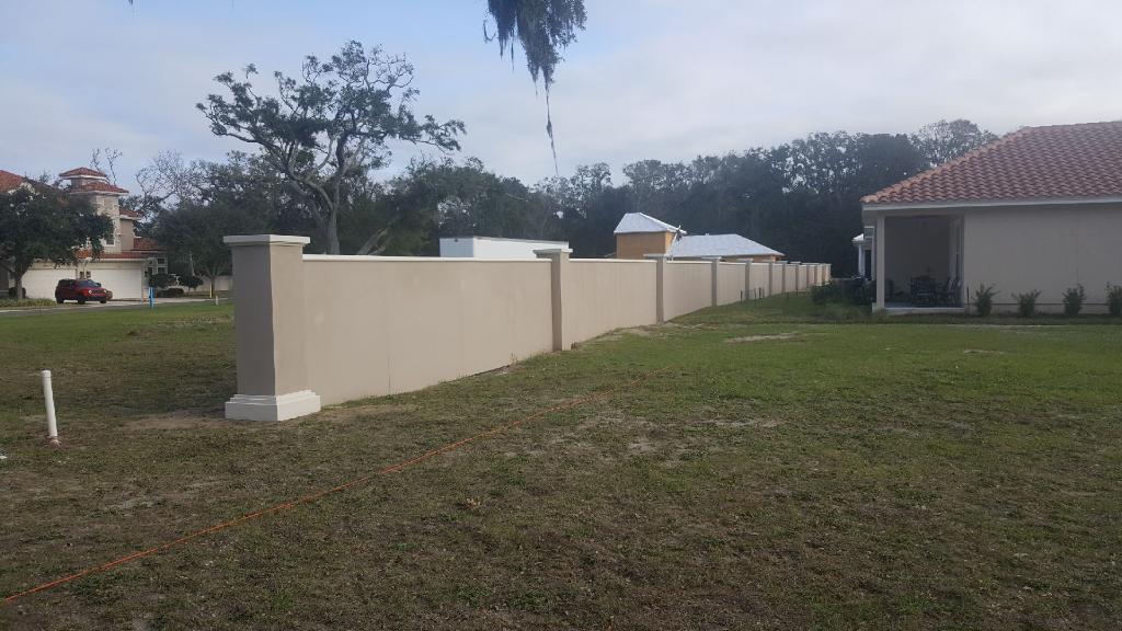 Prefabricated Stucco Fence 0009