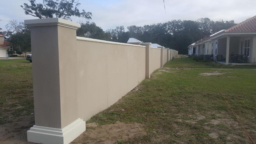 Prefabricated Stucco Fence 0009