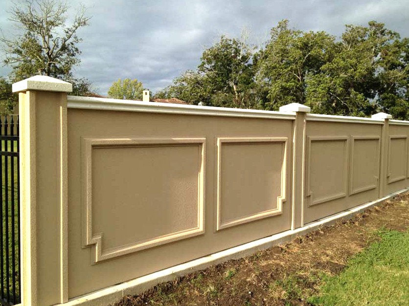 Prefabricated Stucco Fence 0023