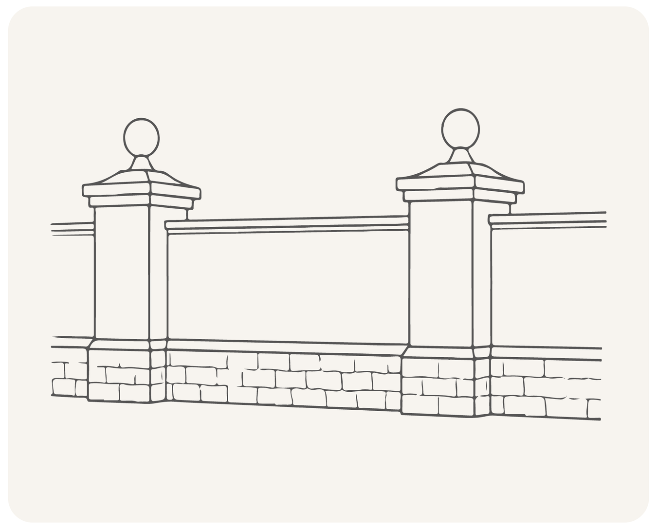 Stucco Architectural Fence Collection
