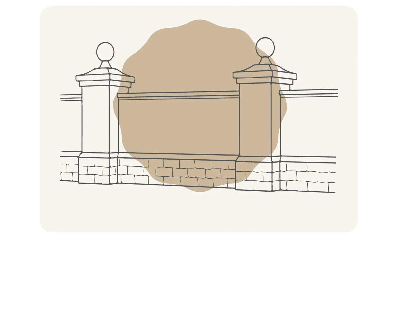 Stucco Architectural Fence Collection
