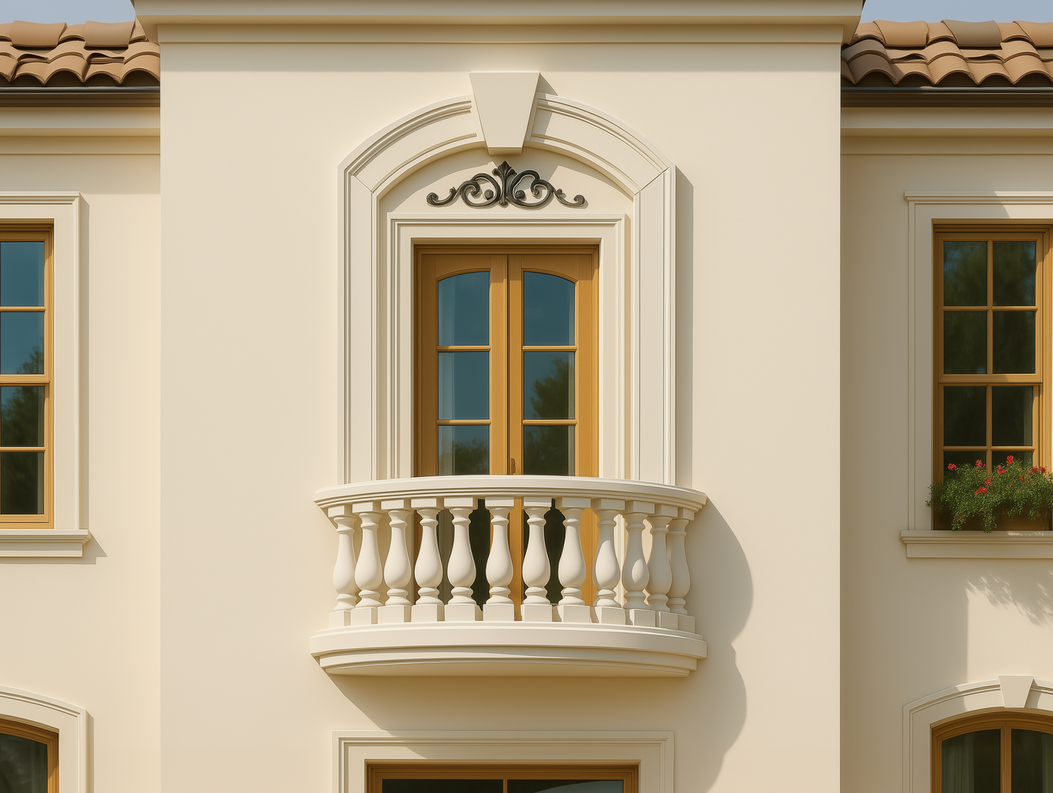 Juliet balcony made of EPS foam: lightweight strength for modern architecture