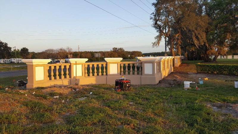 Prefabricated Stucco Fence 0021