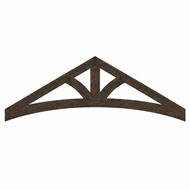 Arched Cord King Post Truss with Arched Diagonals MOD006