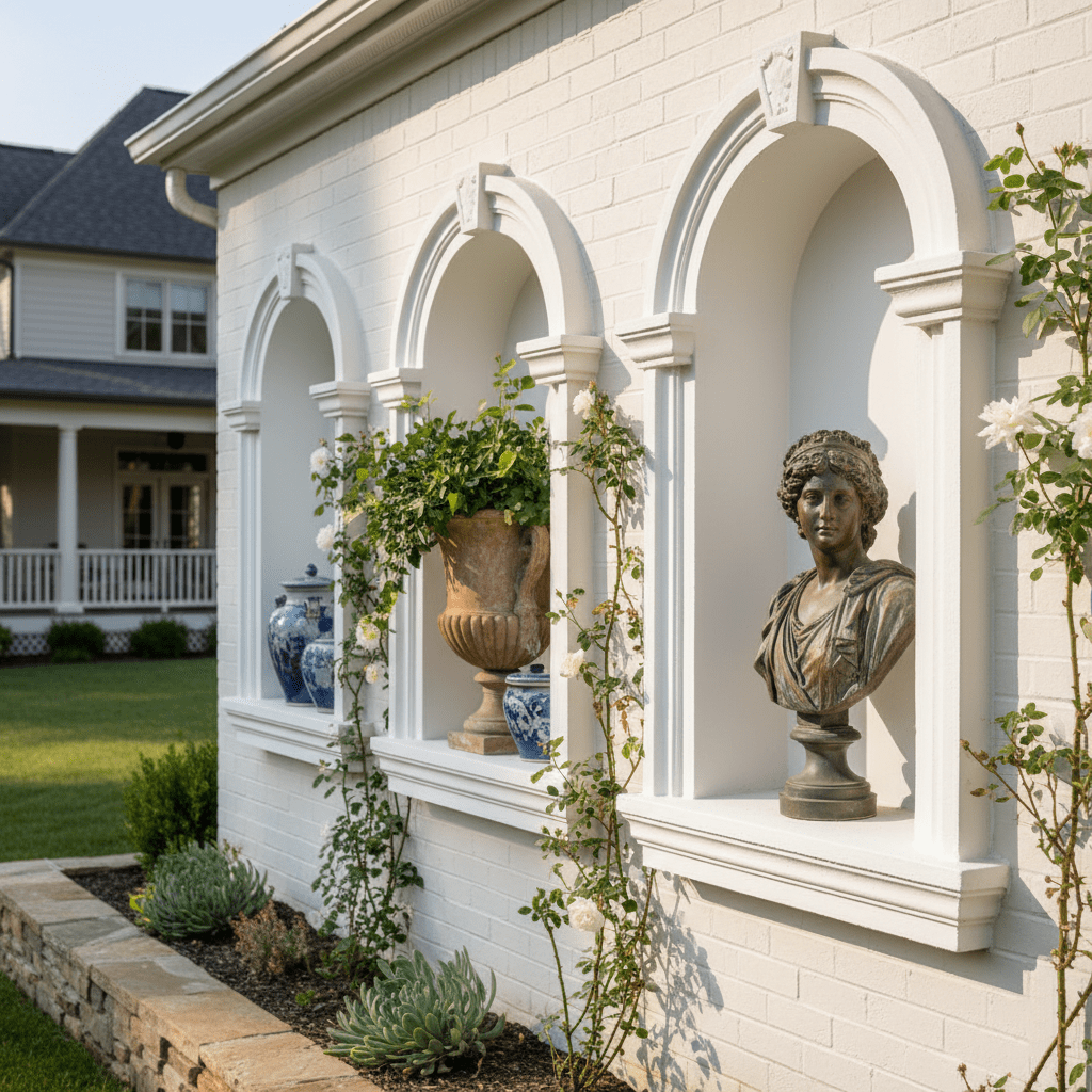 Decorative Architectural Shapes Wall Niche Key Features