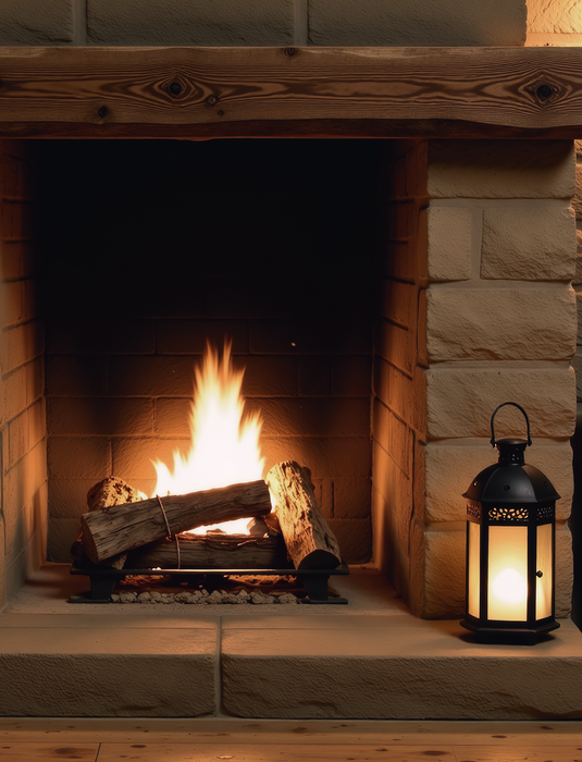 Faux Wood Mantel Sanded Style