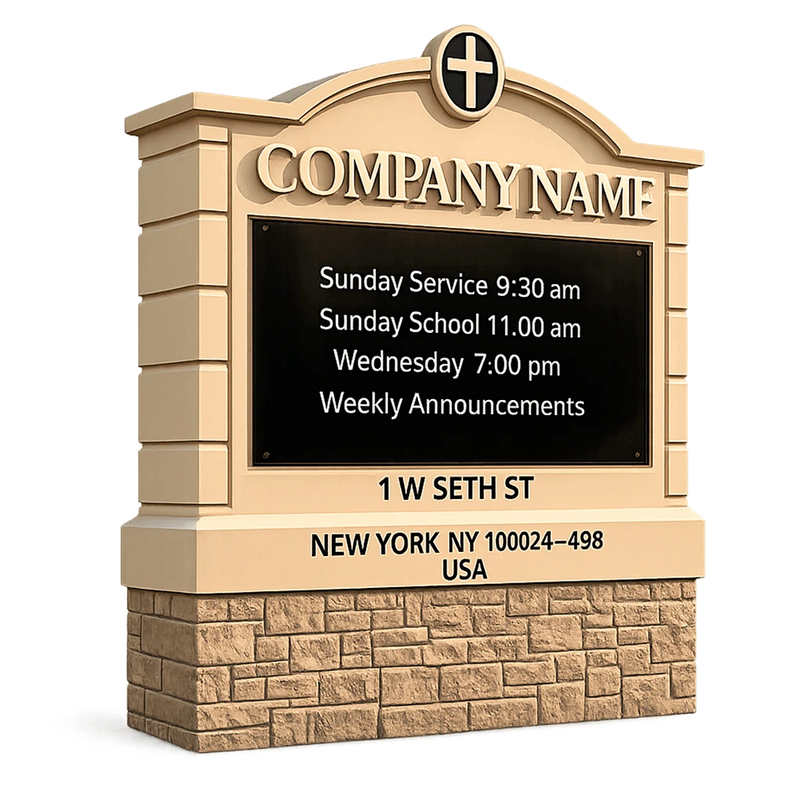 Custom Monument Sign MOD016