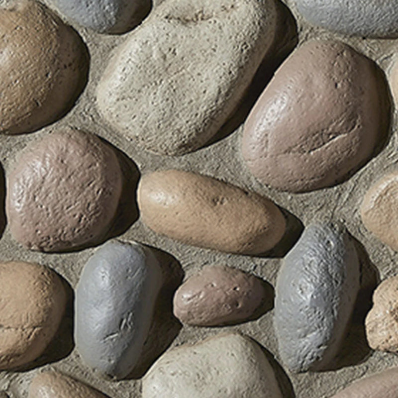 River Rock-Style Masonry Faux Stone Facade Panel MOD007