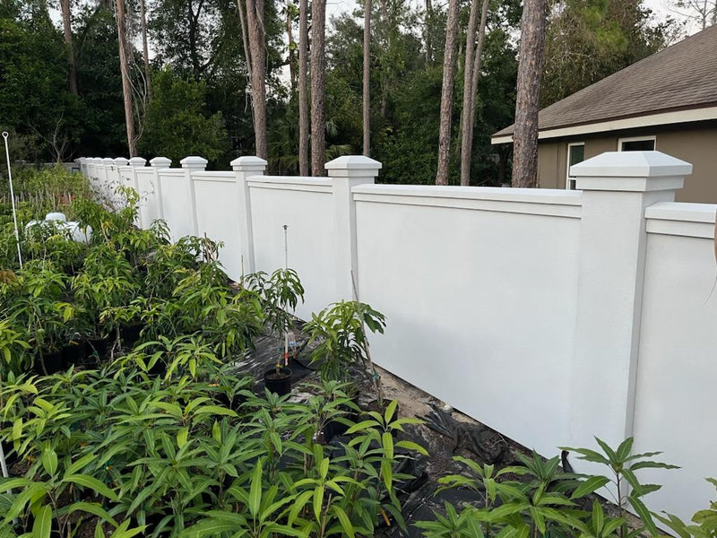 Custom Stucco Fence 048