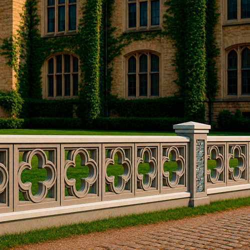 Stucco Wall Fence MOD013
