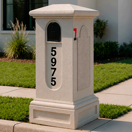 Custom Stucco Mailbox MOD002