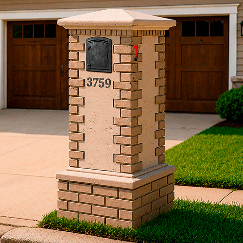 Custom Stucco Mailbox MOD003