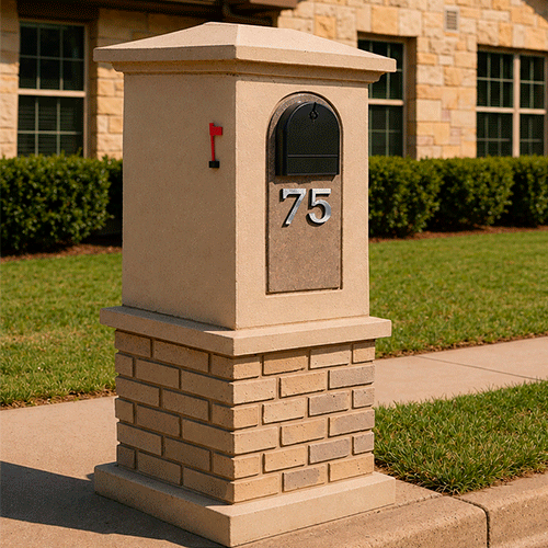 Custom Stucco Mailbox MOD004