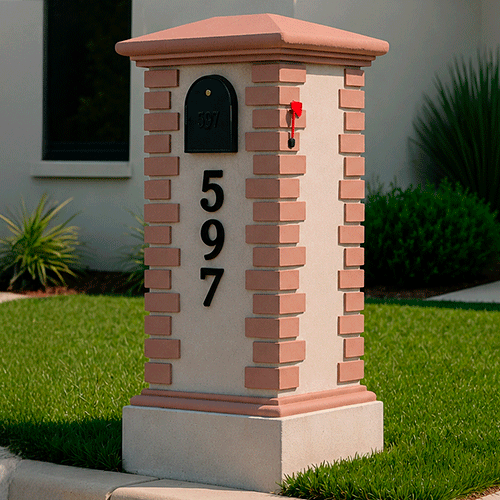 Custom Stucco Mailbox MOD005