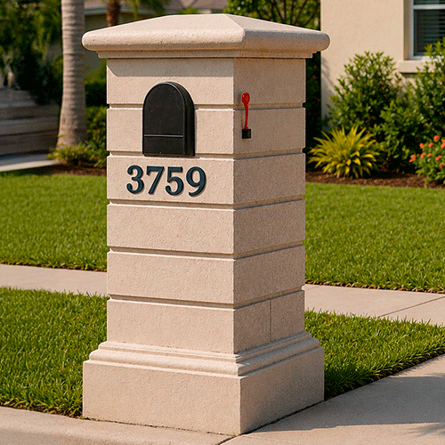 Custom Stucco Mailbox MOD006