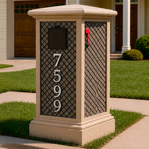 Custom Stucco Mailbox MOD007