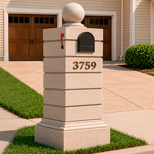 Custom Stucco Mailbox MOD008