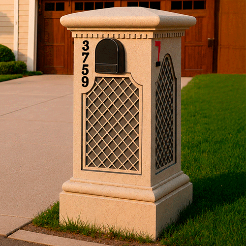 Custom Stucco Mailbox MOD009