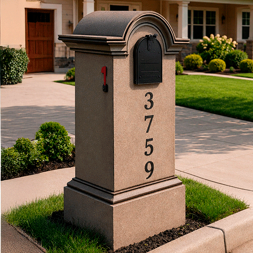 Custom Stucco Mailbox MOD013