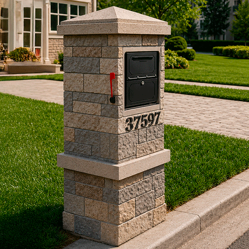 Custom Stucco Mailbox MOD014