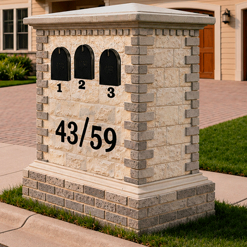 Custom Stucco Mailbox MOD018