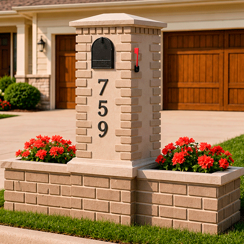 Custom Stucco Mailbox MOD019