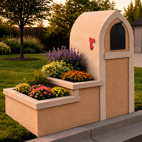 Custom Stucco Mailbox MOD021