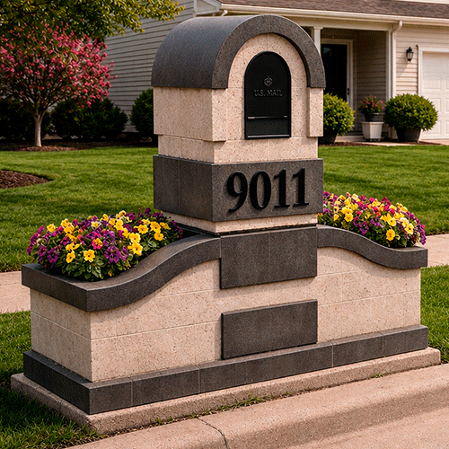 Custom Stucco Mailbox MOD023