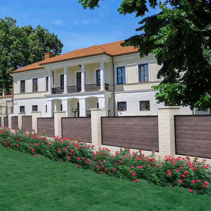 Prefabricated Faux Brick Fence 0006