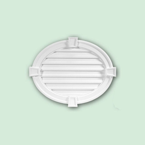 Oval Louver with Flat Trim and Keystones